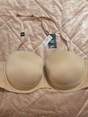 Strapless Push-Up Bra in Beige - Convertible Support